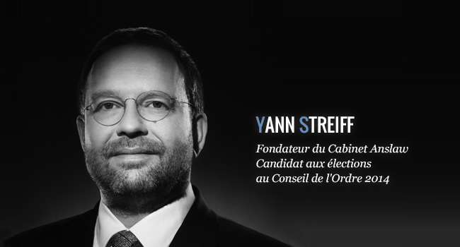 Yann Streiff - Fondateur du Cabinet Anslaw, Candidat aux élections au Conseil de l'Ordre